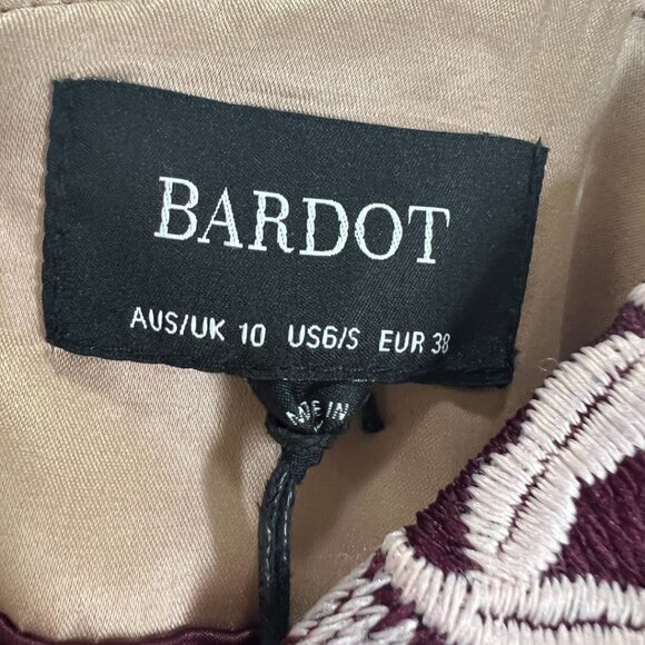 NWT Bardot Purple Dalia Lace Asymmetrical Midi Dress $119 - Picture 13 of 16